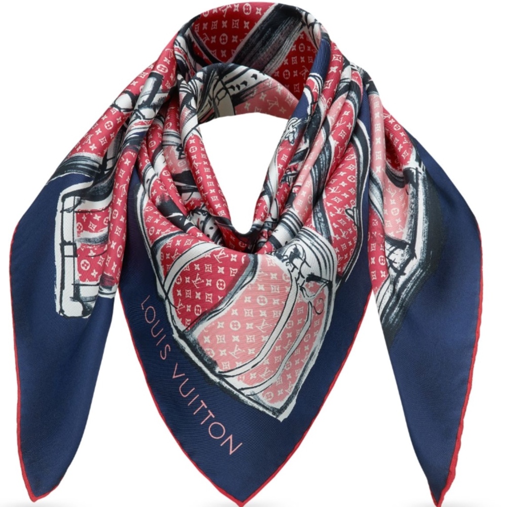 Louis Vuitton Trunks & Luggage Monogram Silk Scarf